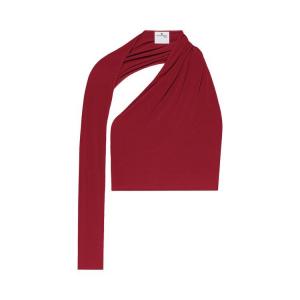 Топ Courrèges Slash Crepe Jersey Top Garnet, красный