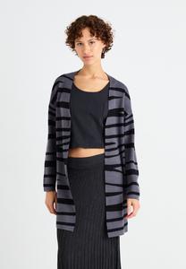 Кардиган ONLY ONLFRIDA LIFE OPEN, Magnet/Black /Grey