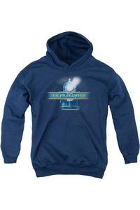 Толстовка с капюшоном Polar Express Train Logo для детей Gildan, темно-синий