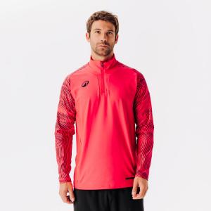 KIPSTA Футболка с молнией 1/2 - Viralto Wavy Club розовая/чёрная