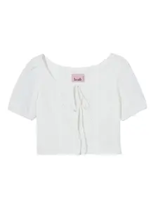 Топ со шнуровкой и люверсами B+Ab, белый