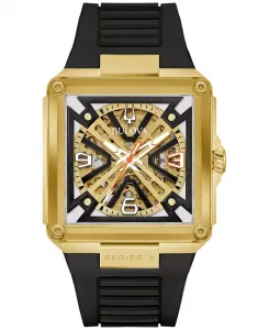 Ограниченная серия 150-летия Marc Anthony Men's Series X SE автоматические часы с черным ремешком из HNBR, 39 мм Bulova