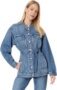 Куртка Madewell Denim Belted Oversized Trucker Jacket in Reston Wash, Reston Wash