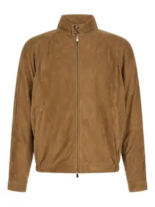 Замшевая куртка Brunello Cucinelli, нейтральный