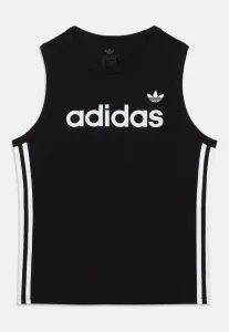 Полосатая свободная майка унисекс для подростков Adidas Originals, Black