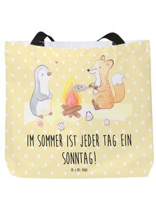 Mr. & Mrs. Panda Сумка Summer Sunday с надписью пастельно-желтого цвета