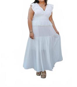 Платье Leana в белом цвете LOVE TOKEN