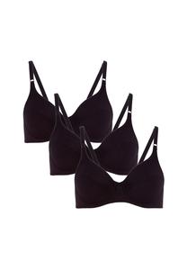 Женский бюстгальтер на косточках Rock'n'Roll W (3 шт) из хлопка, на косточках BeeDees, черный