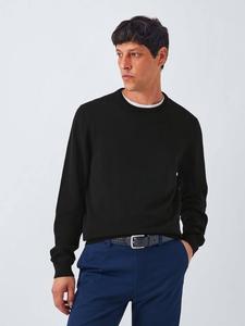Хлопковый джемпер с круглым вырезом John Lewis, Black