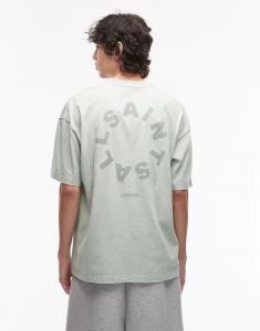 Футболка AllSaints tierra в минерально-зеленом цвете