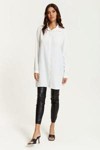 Туника-рубашка оверсайз с длинными рукавами HOXTON GAL, белый