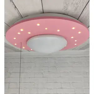 Потолочный светильник Starlight E27, 1 шт., патрон E27 для простой замены лампы Niermann, розовый