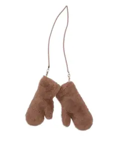 Фактурные перчатки Max Mara, коричневый