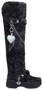 T-Pain x Crocs Женские классические высокие сапоги без застежек, модель «Леопард»
