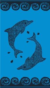 Пляжное полотенце Phlox Dolphin, 90x160x30 см, синий