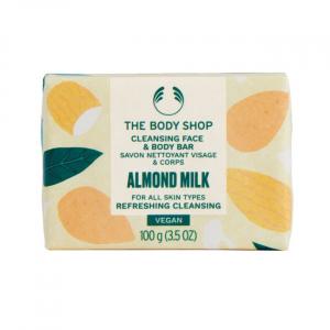 Очищающее мыло для лица и тела с миндальным молоком The Body Shop, 100 гр