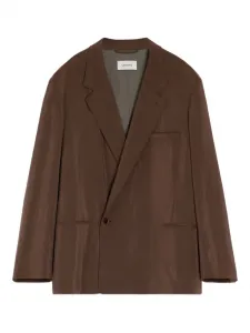 Двубортный пиджак Lemaire, коричневый