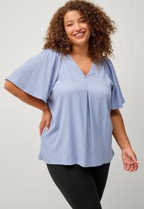 Блуза Ellos Plus collection, светло-голубой