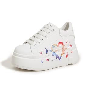 Milan love song Износостойкие повседневные туфли на платформе для женщин белые, цвет White