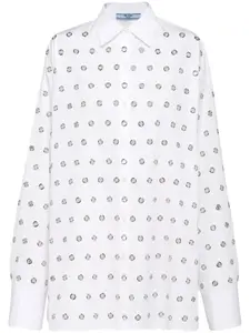 Рубашка с люверсами Prada, белый