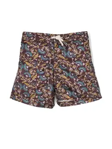 Плавки-шорты Ariel с цветочным принтом Bonpoint, коричневый