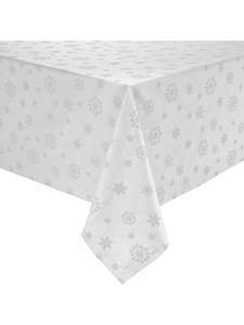 Erwin Müller Жаккардовая скатерть из смесовой хлопчатобумажной ткани «Марбелья» белого цвета