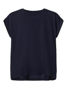 Рубашка для девочки с рукавами-крылышками синего цвета name it