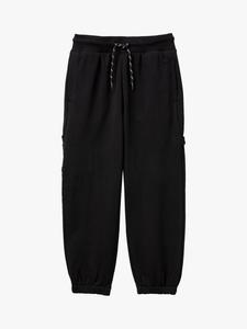 Детские хлопковые брюки на манжете Benetton, Black