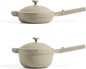 Набор посуды для приготовления Our Place Mini Home Cook Duo сковорода и сотейник 22 см и 1,1 л, бежевый