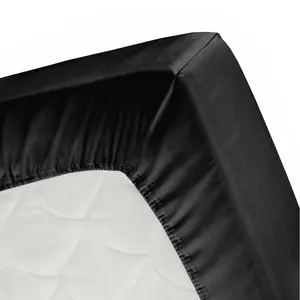 Простыня на резинке Золушка (до 25 см) - 180x210/220 см - черная Cinderella