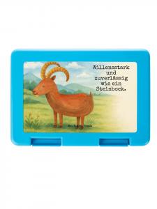 Mr. & Mrs. Panda Ланчбокс с изображением знака зодиака Козерог и надписью белого цвета