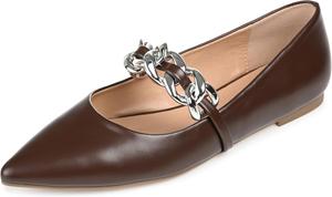 Балетки с плоской подошвой Journee Collection для женщин, модель Metinaa, коричневый