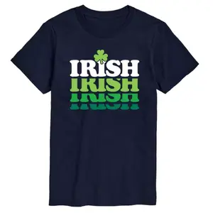 Мужская футболка в ирландском ретро стиле с принтом Licensed Character, синий