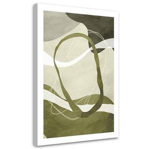 Картина арт-принт KUNSTLOFT Green Abstract Line, 60x90x4 см, зеленый