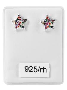 Adeliás Женские серьги - серьги-гвоздики из серебра 925 пробы с кубическим цирконием в серебряной оправе