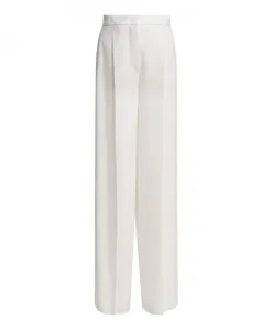 Белые широкие брюки, элегантный стиль. Max Mara, белый