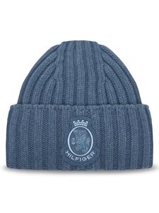 Шапка Tommy Hilfiger Th Crest Fluffy AW0AW18210, синий
