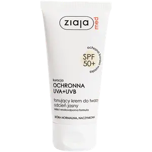 Тонирующий крем для лица светлого оттенка с spf50+, 50 мл Ziaja Med Uva-Uvb