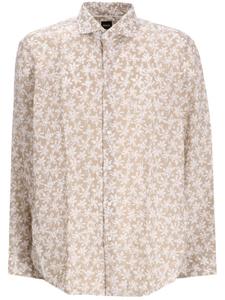 Рубашка H-Joe с цветочным принтом BOSS, бежевый