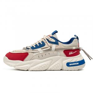 WARRIOR Нескользящие и износостойкие низкие кроссовки, увеличивающие рост, мужские, бежево-красные