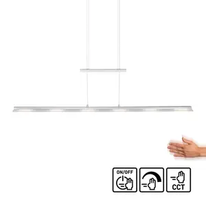 JUST LIGHT Светодиодный потолочный светильник «NELE», 6 лампочек, источник света Светодиодная панель | Постоянно встроенный светодиод, регулировка яркости с помощью сенсорного диммера, цвет stahlgrau