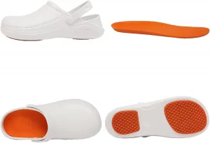 Мужские и женские рабочие кроссовки JSWEI для кухни - противоскользящие водонепроницаемые рабочие туфли для мужчин, женщин, медсестер, садоводов, для дома и улицы, белый