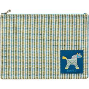 HERMES Хлопковая дорожная сумка для хранения женская синяя, Blue