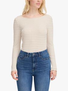 Топ Cella Stripe с длинными рукавами ICHI, Oatmeal