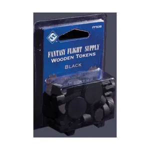 Деревянные жетоны - черные, Fantasy Flight Supply - Gaming Counters & Tokens