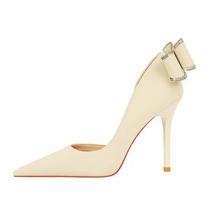 QITUMAUL Стройные каблуки на высоком каблуке 10,5 см женские экрю, цвет Ecru[Heel Height 10.5cm]