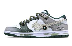 Nike Кроссовки для скейтбординга Dunk Slip с низким верхом, унисекс, белые, зеленые, серые