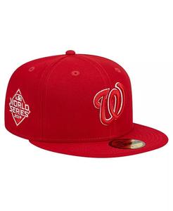 Мужская красная приталенная шляпа с логотипом Washington Nationals 59FIFTY New Era, красный