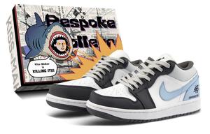 Jordan Air 1 амортизация низкие кроссовки в стиле Vintage Unisex Navy Blue