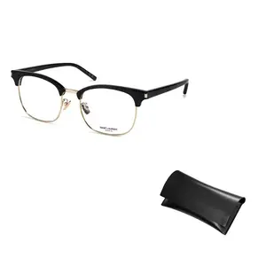 SAINT LAURENT Пластиковая оправа квадратной формы для очков унисекс, 002-Gold